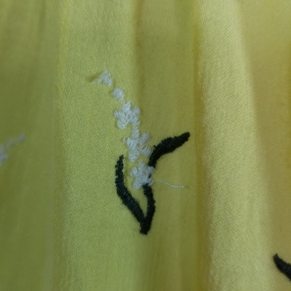 Vtg Lithe Anthropologie yellow boho tunic dress - Picture 10 of 12